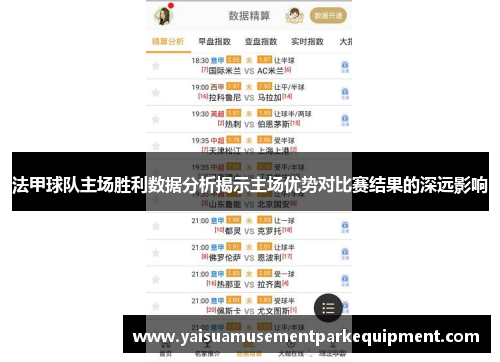 法甲球队主场胜利数据分析揭示主场优势对比赛结果的深远影响
