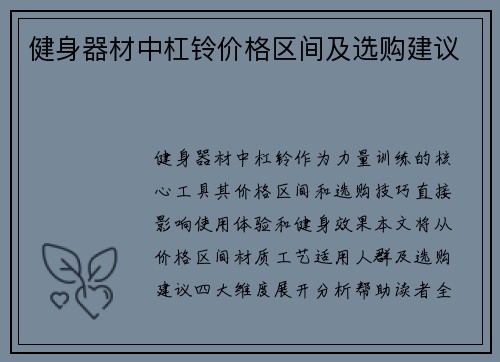 健身器材中杠铃价格区间及选购建议